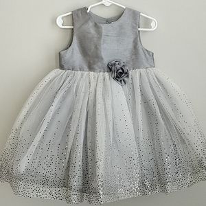 Cherokee baby girl silver dress